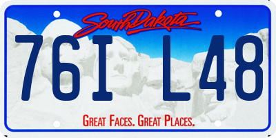 SD license plate 76IL48