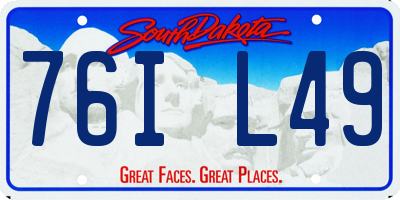 SD license plate 76IL49