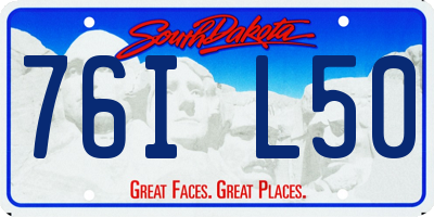 SD license plate 76IL50