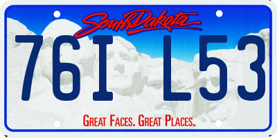 SD license plate 76IL53