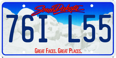 SD license plate 76IL55