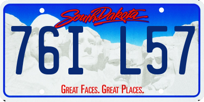 SD license plate 76IL57