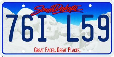 SD license plate 76IL59