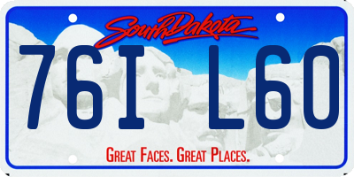 SD license plate 76IL60