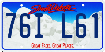 SD license plate 76IL61