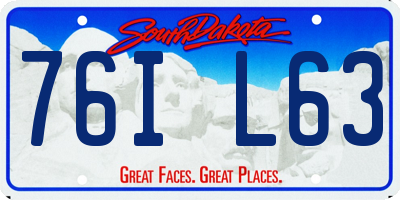 SD license plate 76IL63