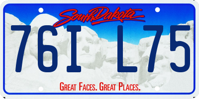 SD license plate 76IL75