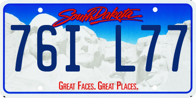 SD license plate 76IL77