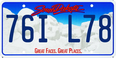 SD license plate 76IL78