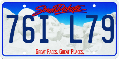 SD license plate 76IL79