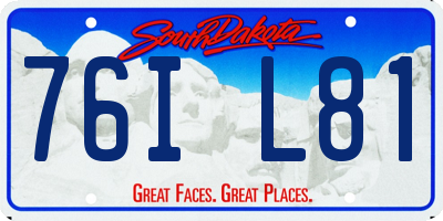 SD license plate 76IL81