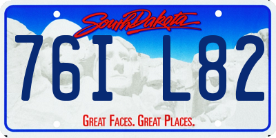 SD license plate 76IL82