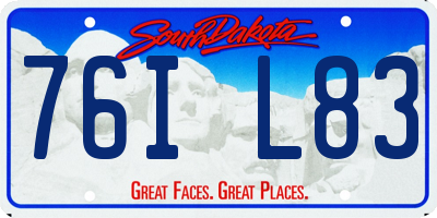 SD license plate 76IL83