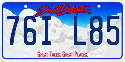 SD license plate 76IL85