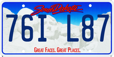 SD license plate 76IL87