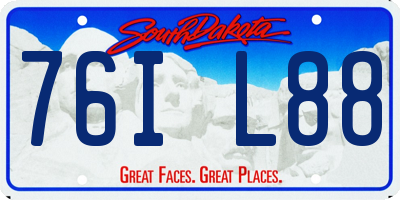 SD license plate 76IL88