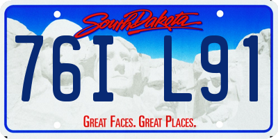 SD license plate 76IL91