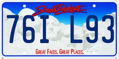SD license plate 76IL93