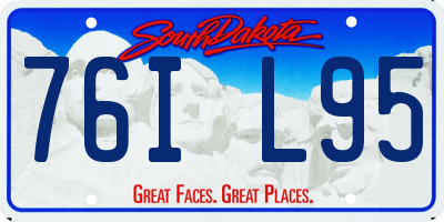 SD license plate 76IL95