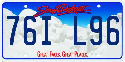 SD license plate 76IL96