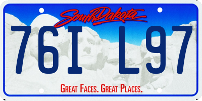 SD license plate 76IL97