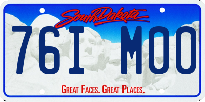 SD license plate 76IM00