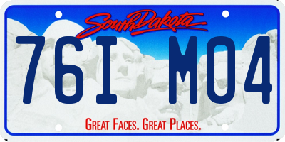 SD license plate 76IM04