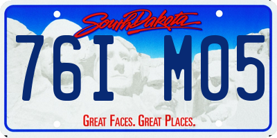 SD license plate 76IM05