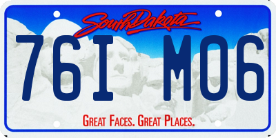 SD license plate 76IM06