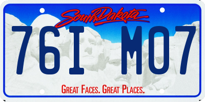 SD license plate 76IM07