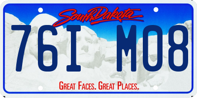 SD license plate 76IM08