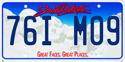 SD license plate 76IM09