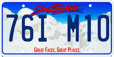 SD license plate 76IM10