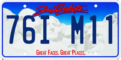 SD license plate 76IM11
