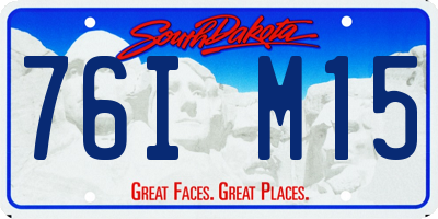 SD license plate 76IM15
