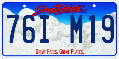 SD license plate 76IM19