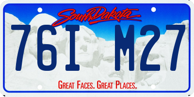 SD license plate 76IM27