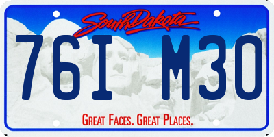 SD license plate 76IM30