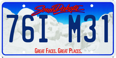 SD license plate 76IM31