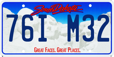 SD license plate 76IM32