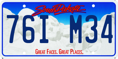 SD license plate 76IM34