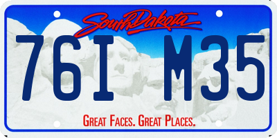 SD license plate 76IM35
