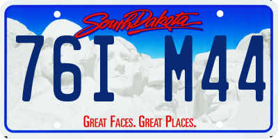 SD license plate 76IM44