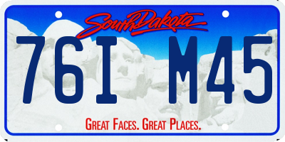 SD license plate 76IM45