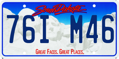 SD license plate 76IM46
