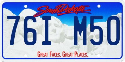 SD license plate 76IM50