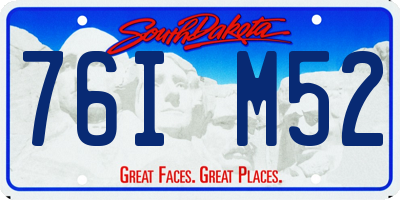 SD license plate 76IM52