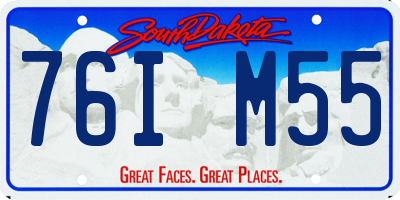 SD license plate 76IM55