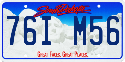 SD license plate 76IM56