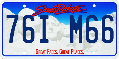 SD license plate 76IM66